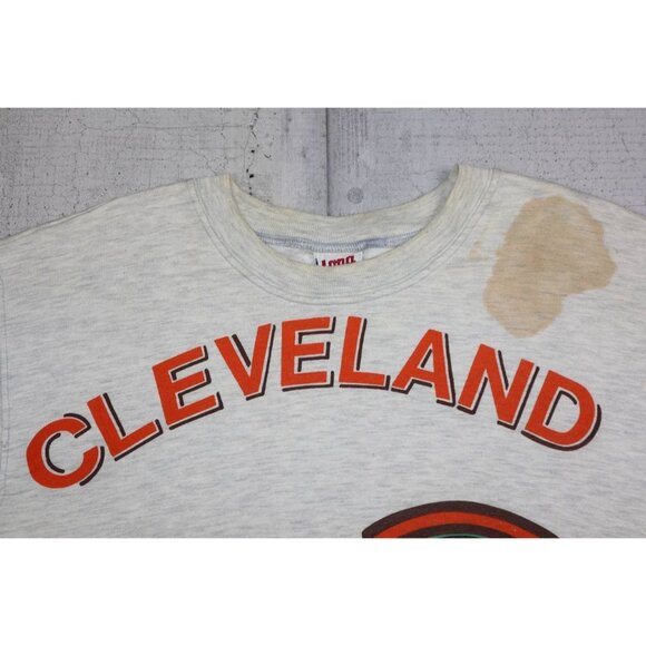 Vintage Long Gone Cleveland Browns NFL Crewneck Sweatshirt Men's L Gray - Picture 6 of 13